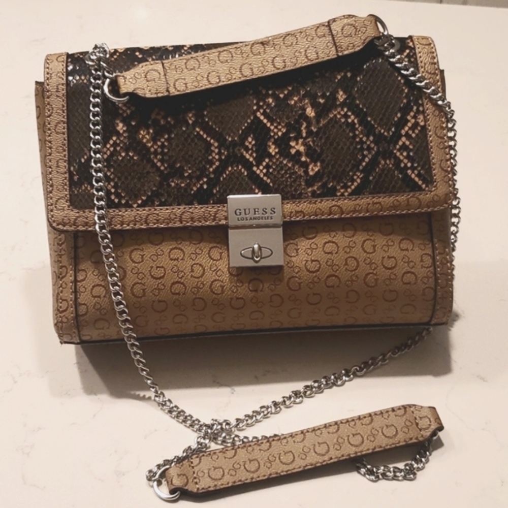 Snakeskin Guess purse